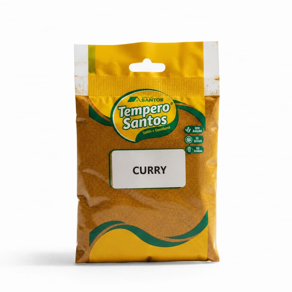 Tempero Curry Em Pó Indiano - 500g Forte Suave Puro | Mix De Especiarias Gourmet - Tempero Santos