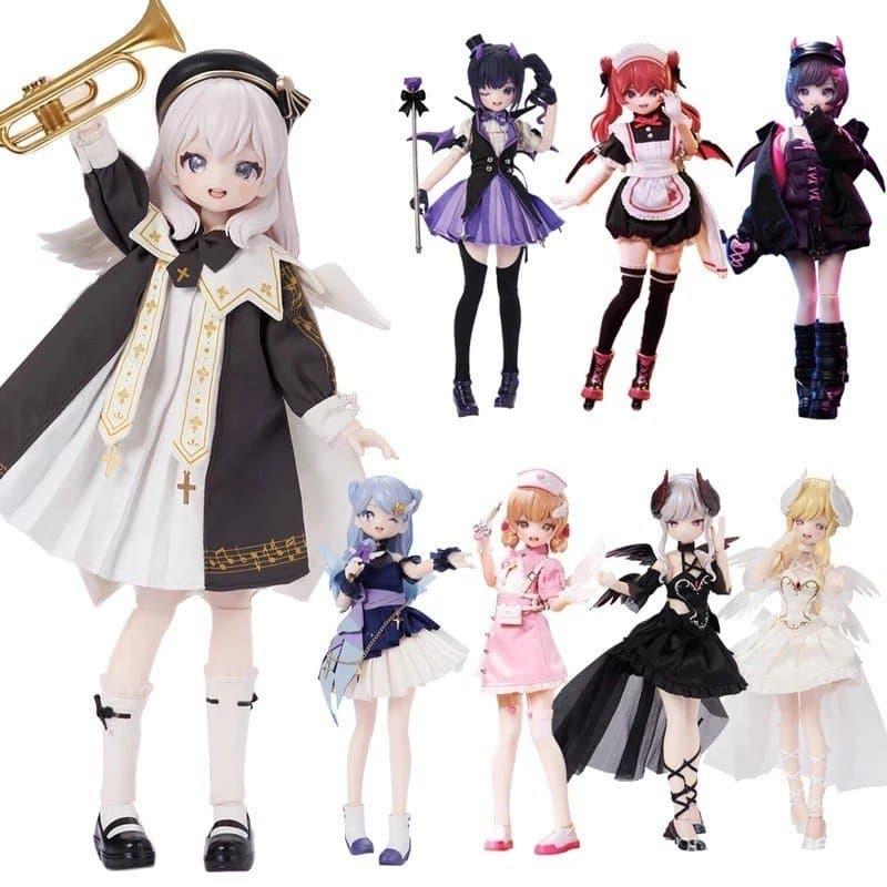 Mjd Doll Blind Box Light Nightmare Twin Series Boneca Articulada Colecionável Anime Figura Brinquedo Presente Kawaii