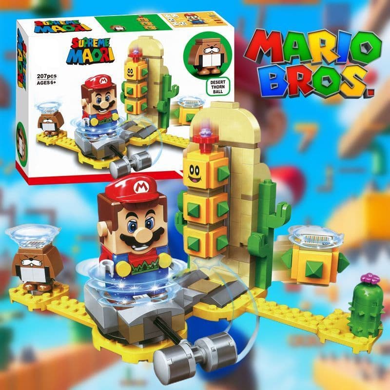 Lego 71363 Super Pipeworker Luigi: Aventura Juntos no Deserto, Chave do Super Chefe, Brinquedo de Blocos de Montar SVJA