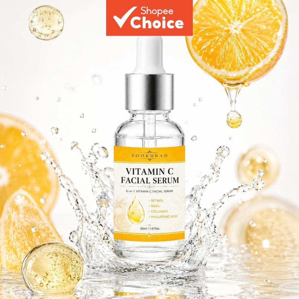 Facial de Vitamina C, com , Retinol e Babosa, Cuidados com o Rosto, 30ml