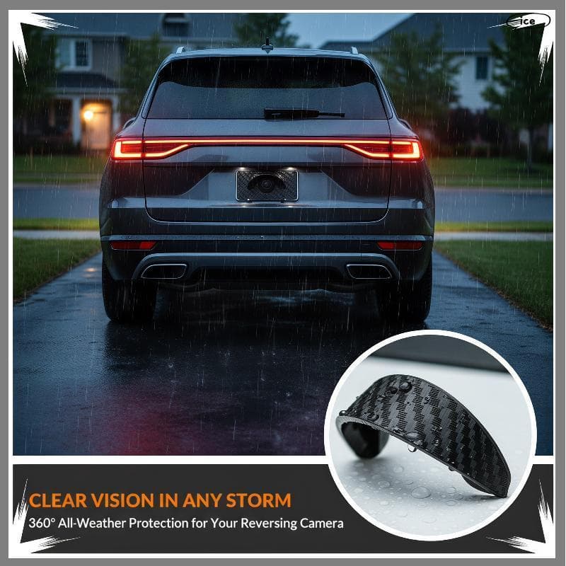 Dua Câmera De Visão Traseira Do Carro Capa De Chuva À Prova Dwaterproof Água Viseira De Sol Anti-Poeira Material Durável