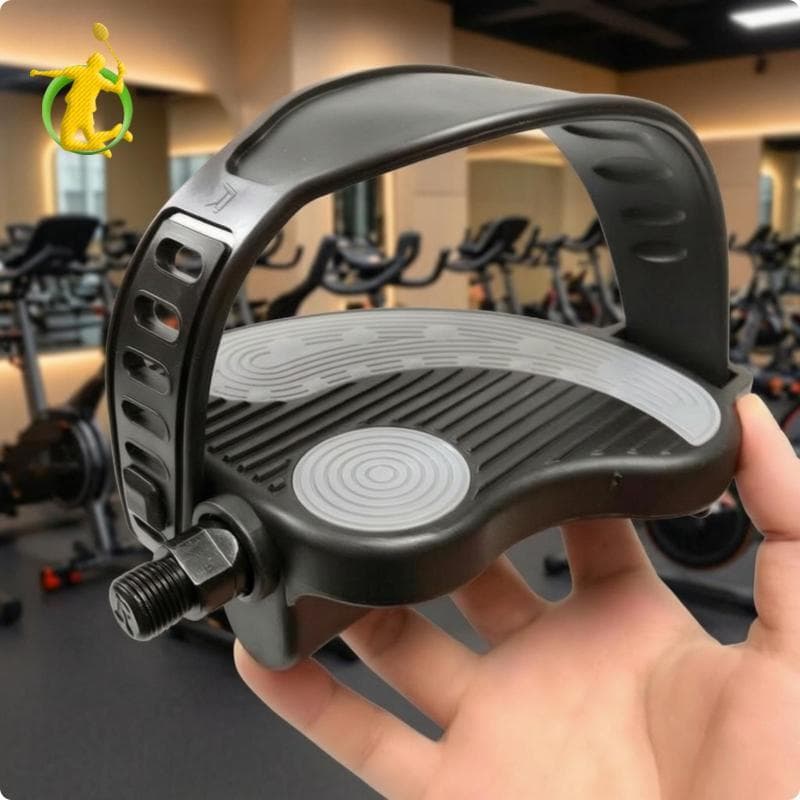 [Asiyy] Pedal De Bicicleta Ergométrica Interna Com Gaiola Para Pés Substituição De Ciclo Estacionário Antiderrapante Tre