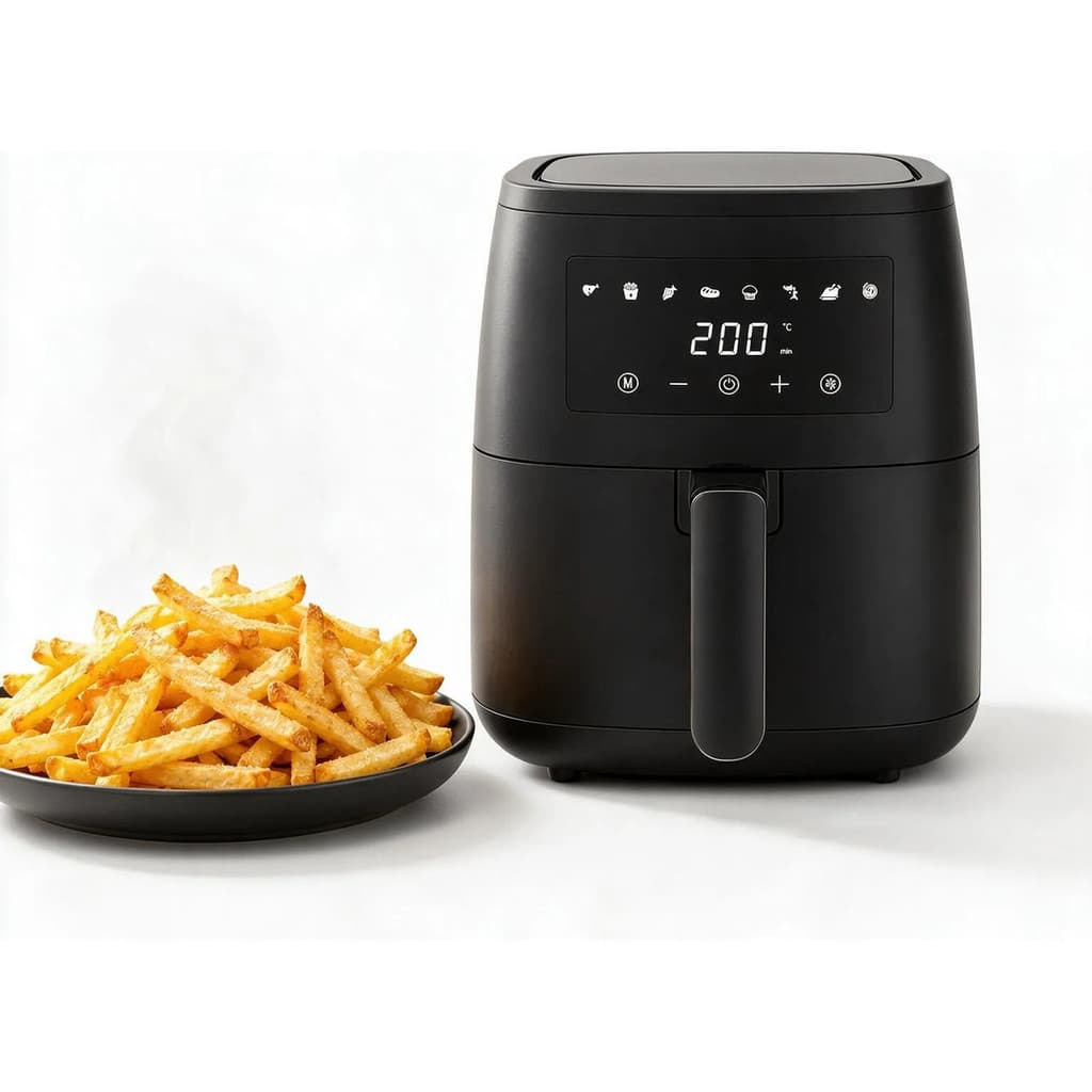 Fritadeira Elétrica Digital 6l Ar Preta  1700w 220v