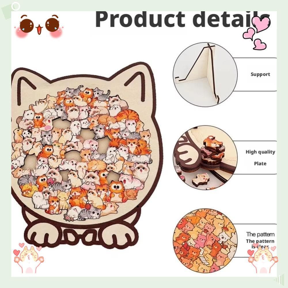 Brinquedo De Quebra-Cabeça , Brinquedos Educativos Divertidos , Para Alívio Do Estresse , Tema Animal , Cachorro , Gato 