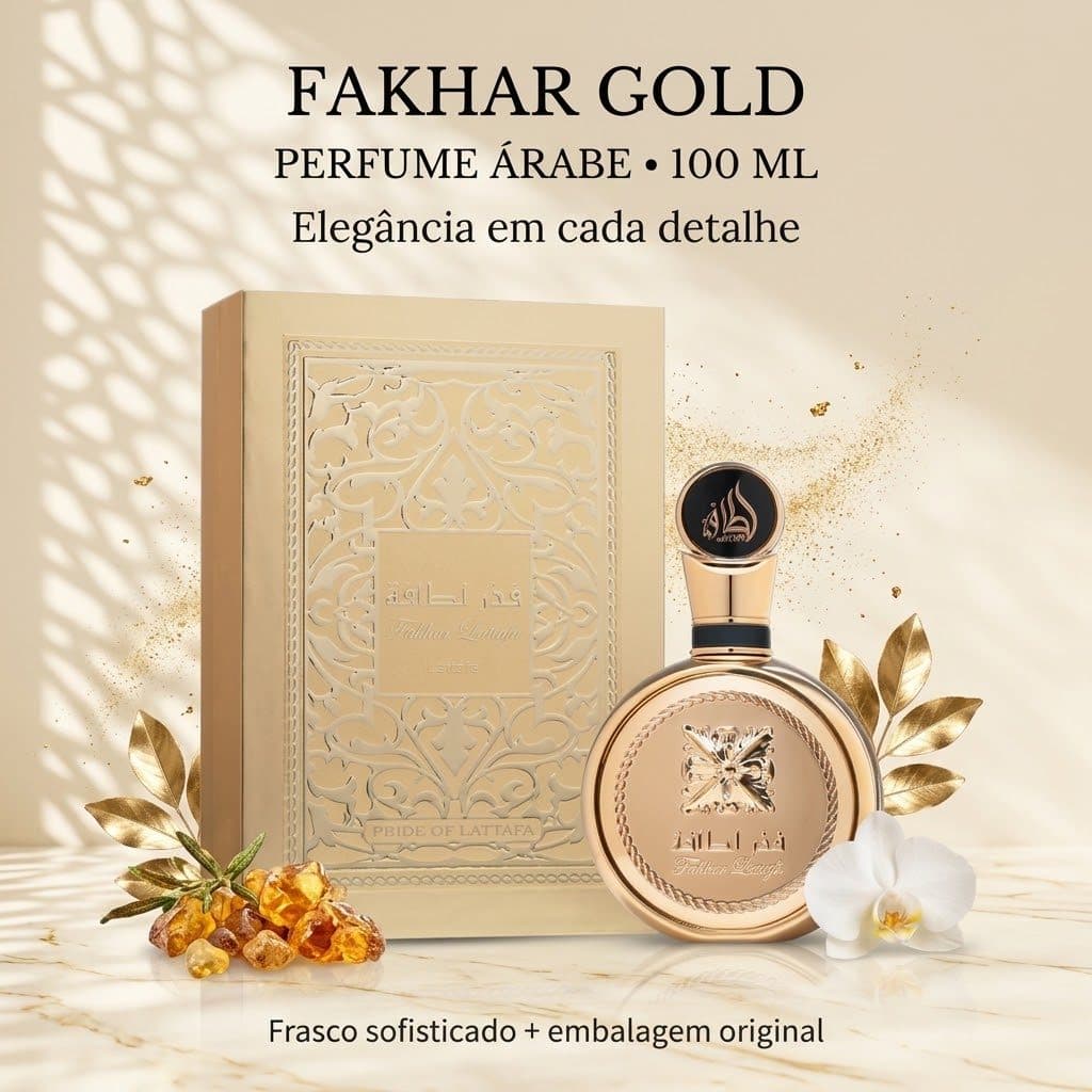 Fakhar Gold 100ml | Perfume Árabe Feminino EDP | Fragrância Doce e Elegante | Alta Fixação | Perfume Importado