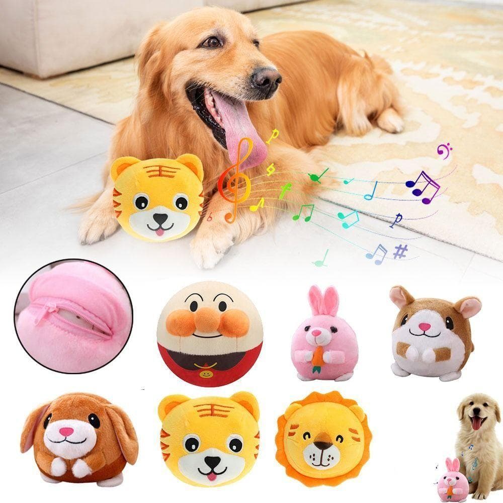 Brinquedos De Mastigar Para Cães , Brinquedo De Dentição De Cachorro Com Vibração Musical De Pelúcia Interativo De Carre