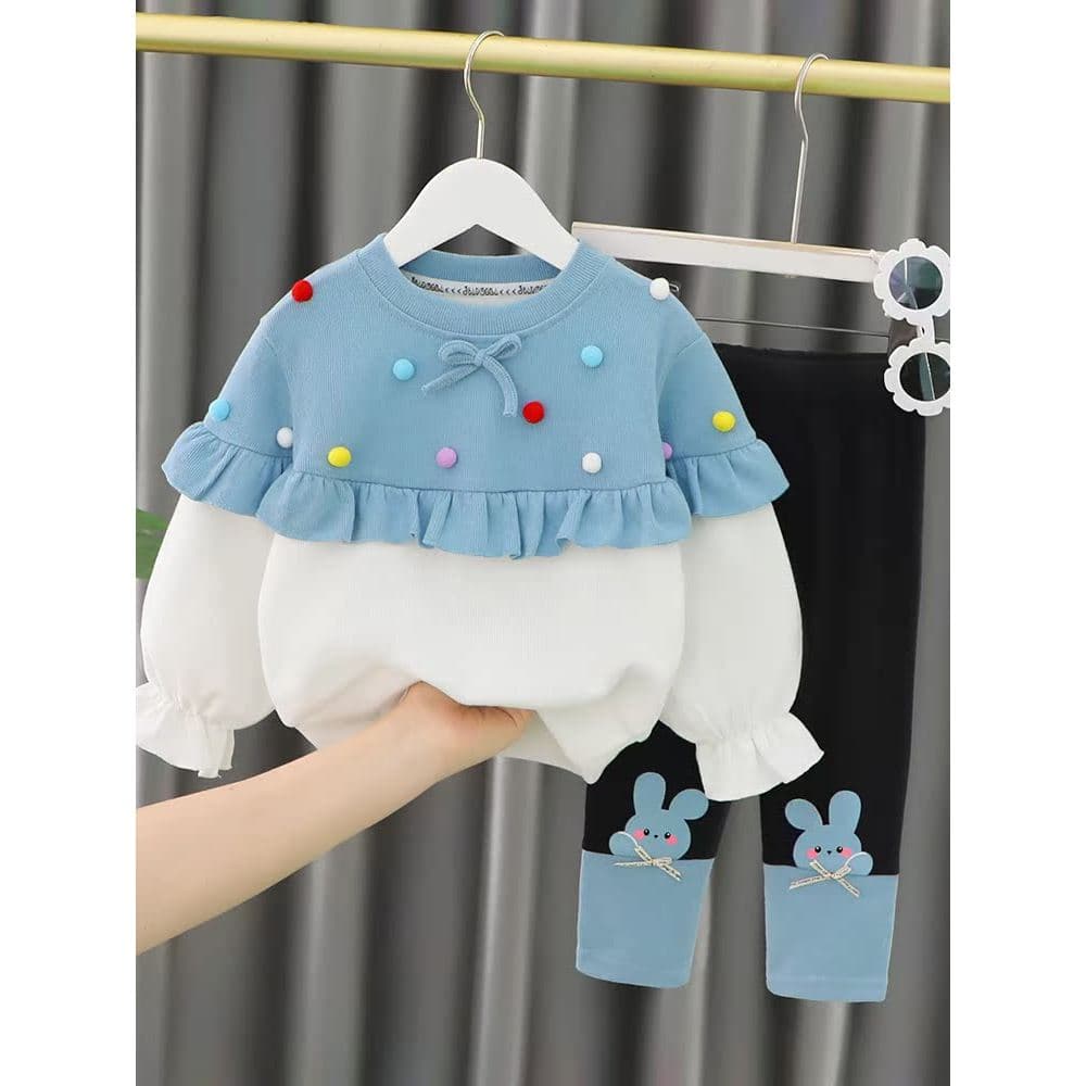 Bebê menina terno primavera estilo ocidental roupas de bebê meninas moletom Casual de duas peças roupas de princesa algo