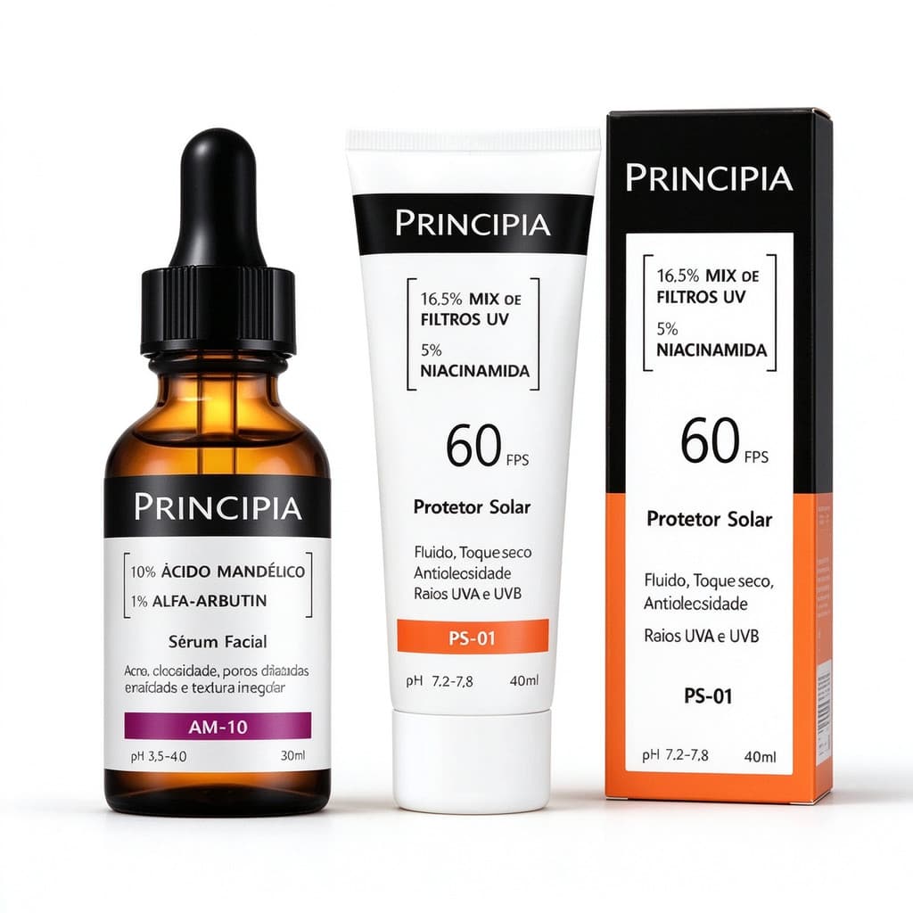 Kit Clareador com Protetor Solar: Sérum AM-10 + Protetor Solar PS-01 FPS60, Clareamento e Proteção Facial