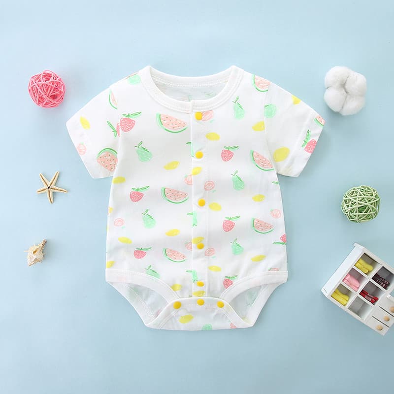 Bebê menina roupas de uma peça recém-nascido triângulo bebê macacão de manga curta verão estilo fino verão roupas de ver