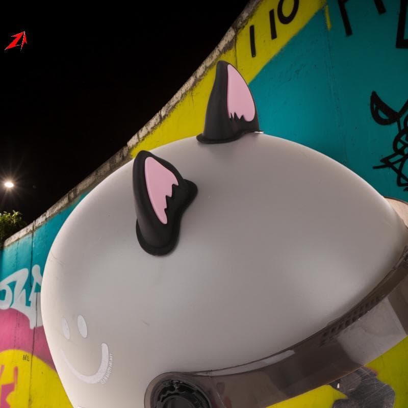 [Jetingbuy] Capacete De Motocicleta Decorações De Orelha De Gato Acessório Para Scooter Bicicleta Adesivo Moto Skate Cic