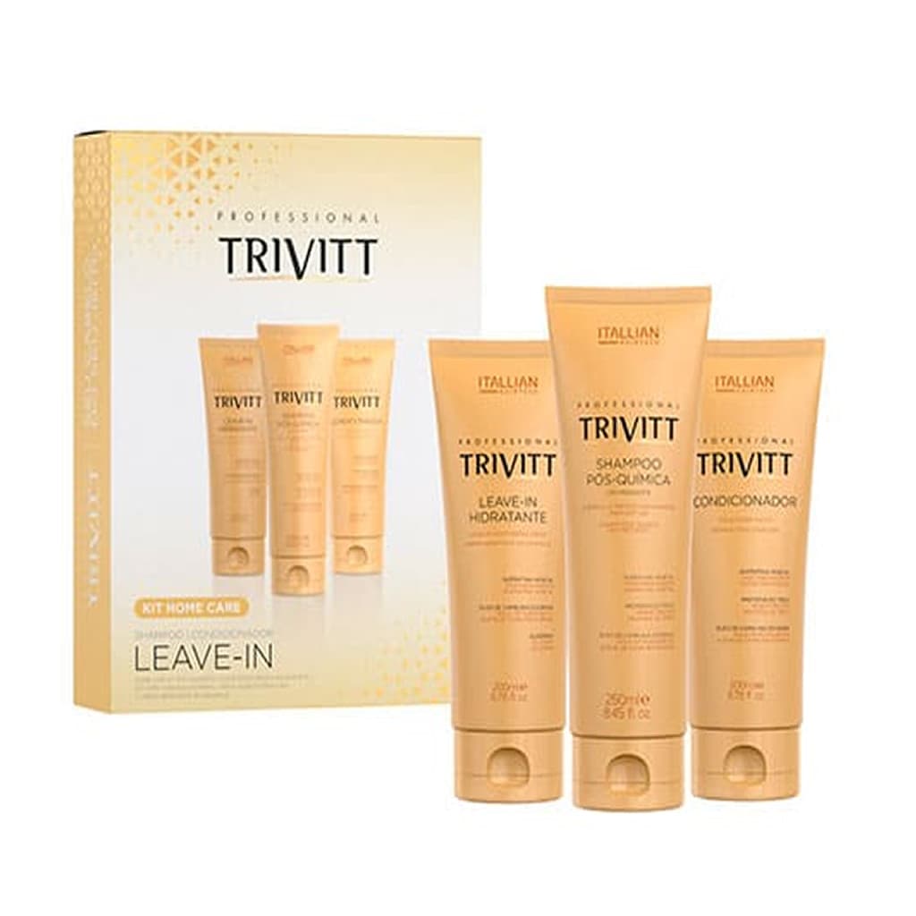 Kit home care leave-in hidratante pós quimica trivitt