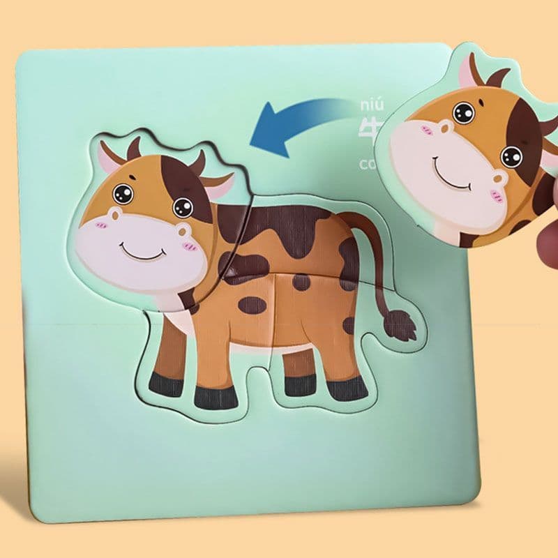 Crianças brinquedos educativos educativos iluminação dupla face quebra-cabeça nível de entrada 0-3 anos de idade simples