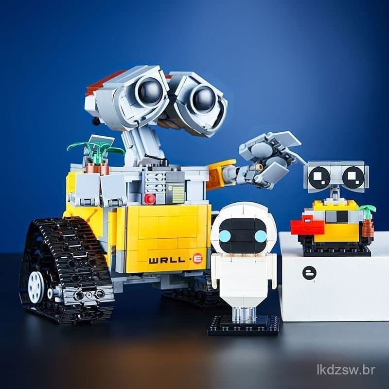 1.000 Peças Compatíveis com Lego, Série Cabeça Quadrada, Robô Eva e Wally, Blocos de Montar, Brinquedo Infantil, Present