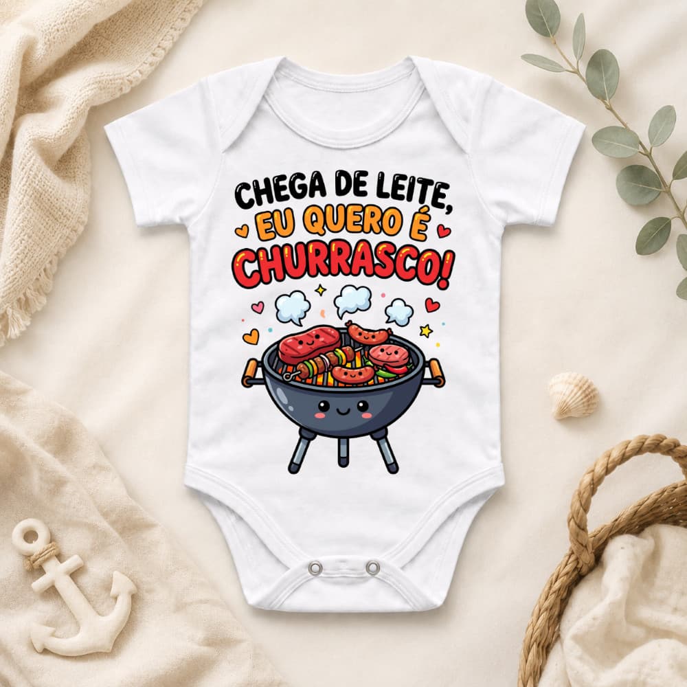Body Bebê Infantil Personalizado Menino Menina Roupa Bebê Unissex Quero é Churrasco