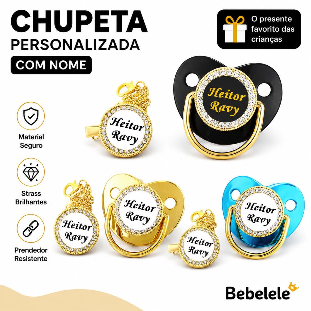 Chupeta plana para bebê, com prendedor de chupeta, chupeta personalizada, suporte para chupeta, chupeta sob medida &331 