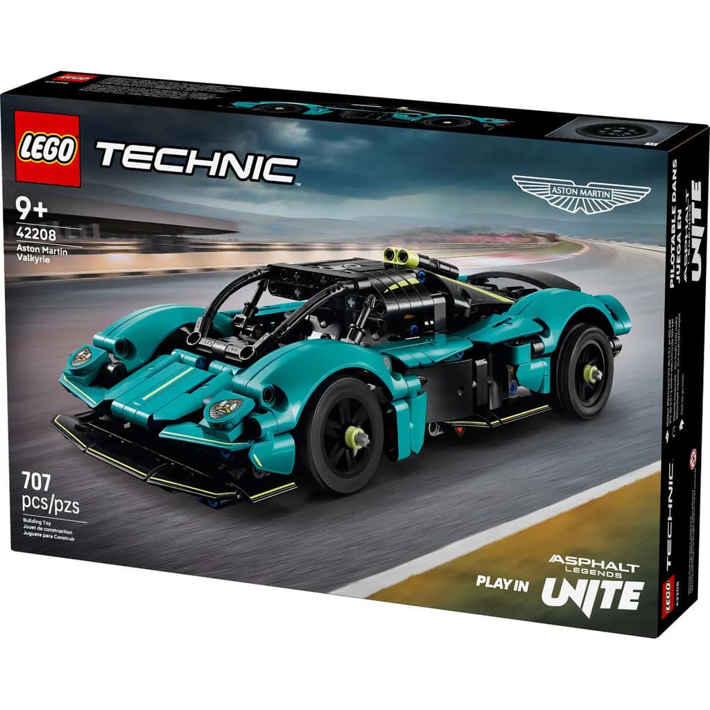 LEGO Technic 42208 Aston Martin Valkyrie 707 Peças Supercarro Esportivo para Montar, Exibir e Colecionar