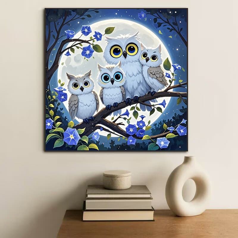 Venda quente-coruja cheia de diamante 5D pintura diamante DIY artesanal pintura diamante sala estar quarto decoração pin