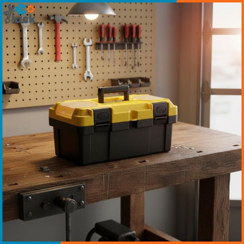 LTBR Amarelo + Caixa De Ferramentas De Plástico Conjunto De Tibay Multifuncional Durável De Grande Capacidade ~