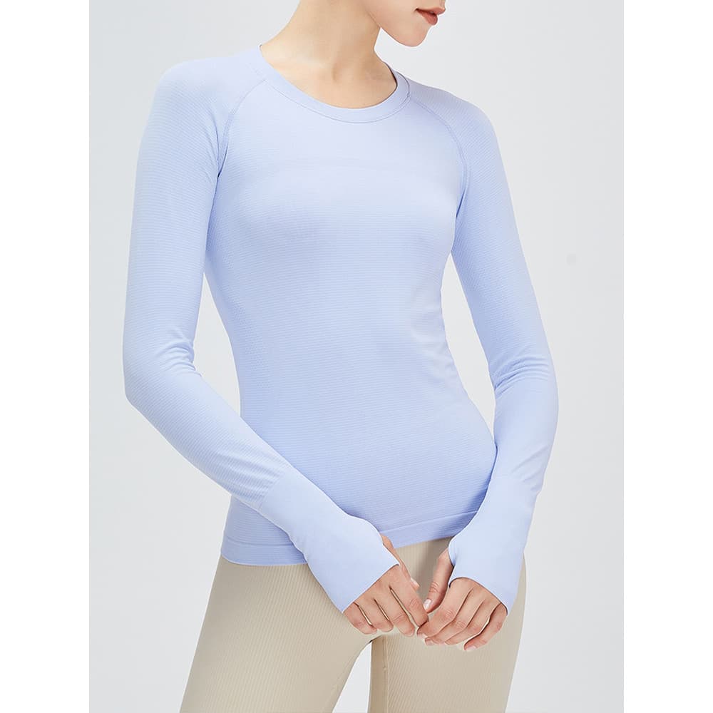 Keweibei roupas de Yoga femininas de secagem rápida em torno do pescoço esportes correndo roupas de Fitness fino-ajuste 