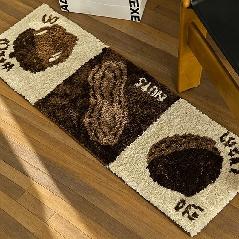 [Novo produto] tapete retrô de desenho animado para sala de estar doméstico antiderrapante tapete flocado de alta qualid