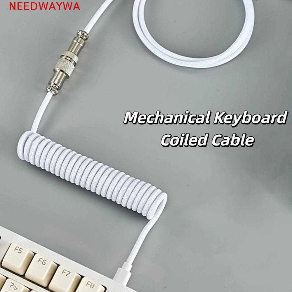Cabo Enrolado Para Teclado Mecânico NEEDWAYWA , USB Tipo C Com Design