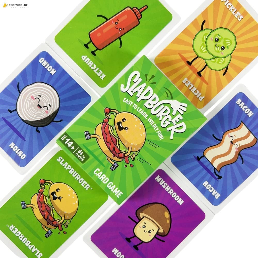 Jogo De Cartas Slapburger-Tabuleiro Para Festa Em Família 2 A 6 Jogadores