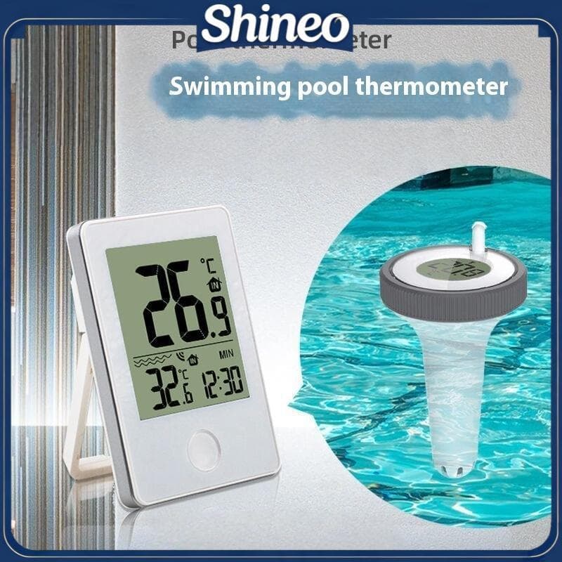 SHINE 1 Conjunto De Termômetros Flutuantes Ao Ar Livre , Termômetro Digital Para Piscina , Banheiros , Acessórios Aquári