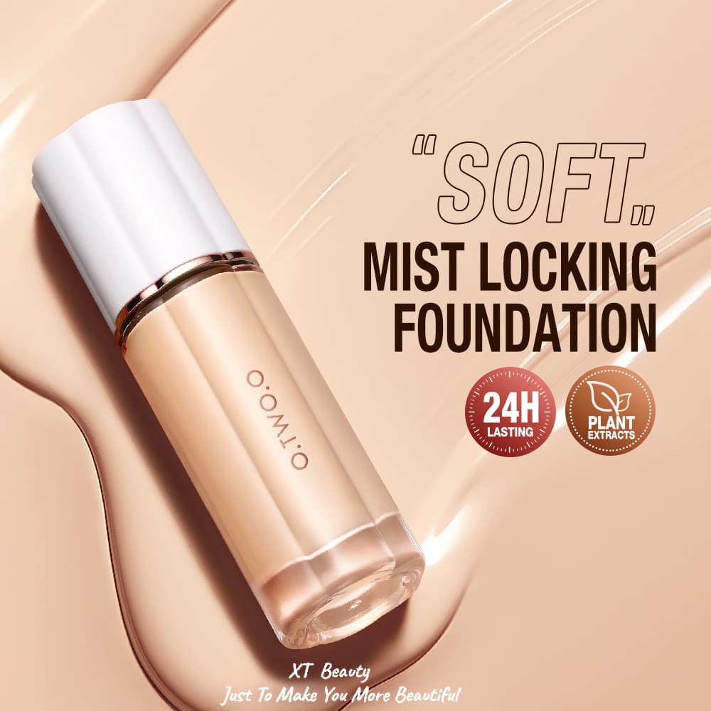 [XT] O.TWO.O Soft Mist Liquid Foundation Clear Hold Maquiagem Base Líquida Hidratante Natural