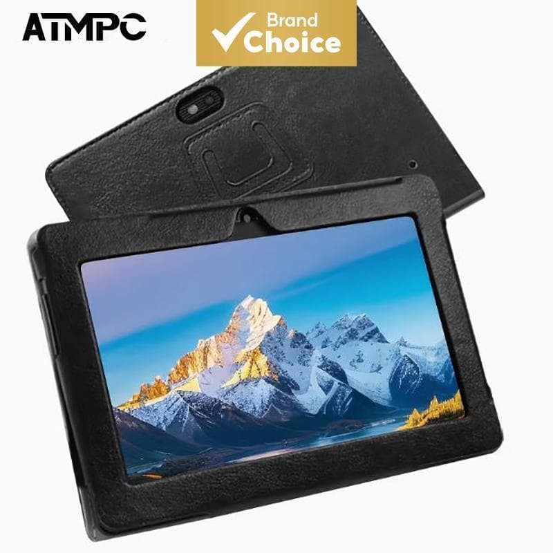Tablet de 7 polegadas ATMPC, Android 14, 16GB de armazenamento, 4GB (2+2 expansíveis), câmeras frontal e traseira de