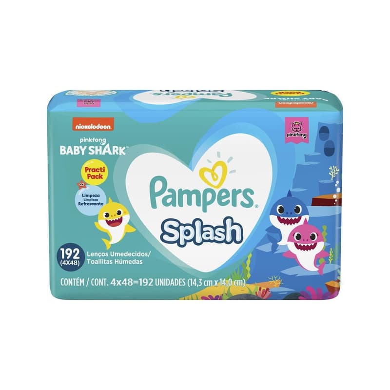 KIT LENCOS UMEDECIDOS SPLASH 4X48UN PAMPERS