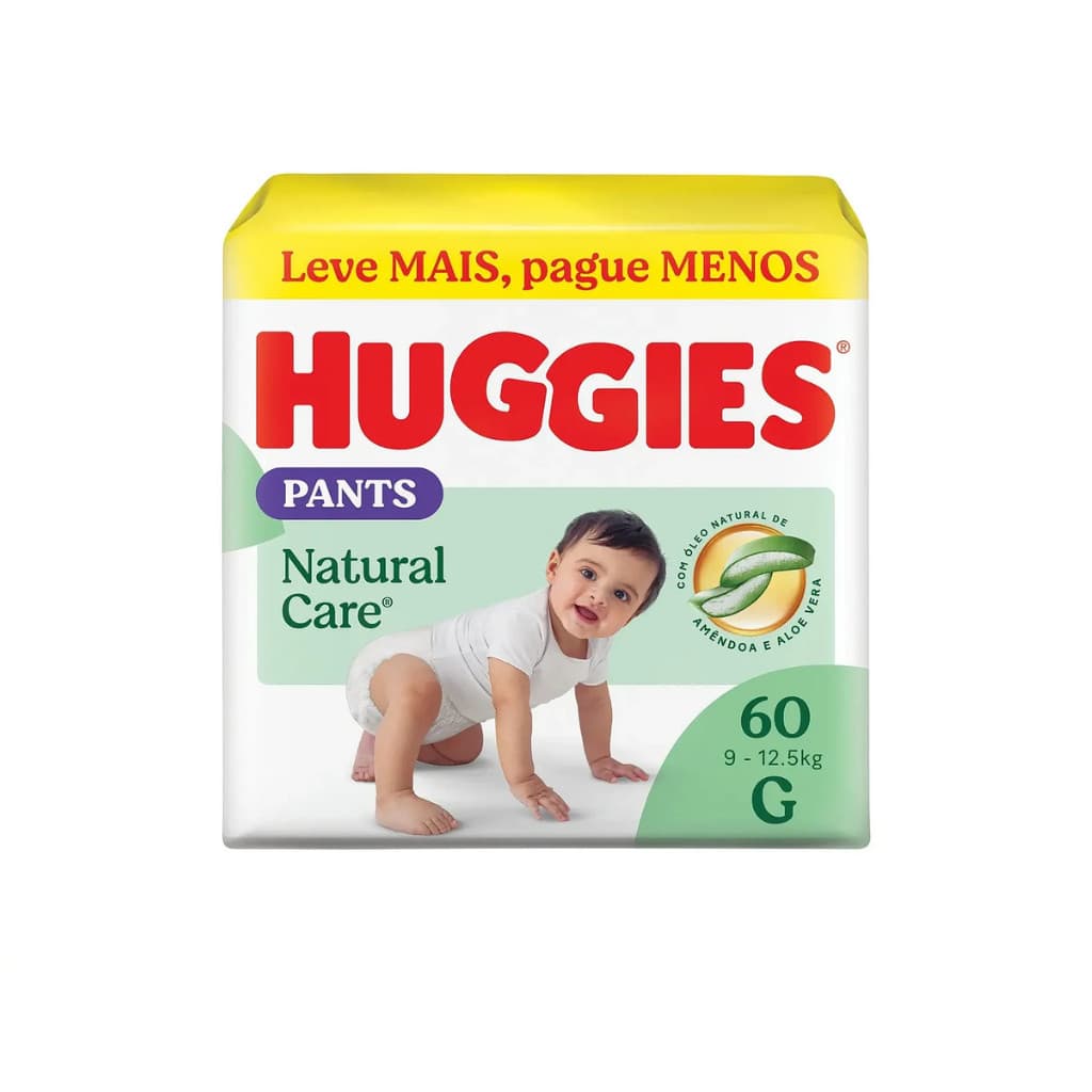 Fralda Infantil Huggies Roupinha Natural Care G - 60UN
