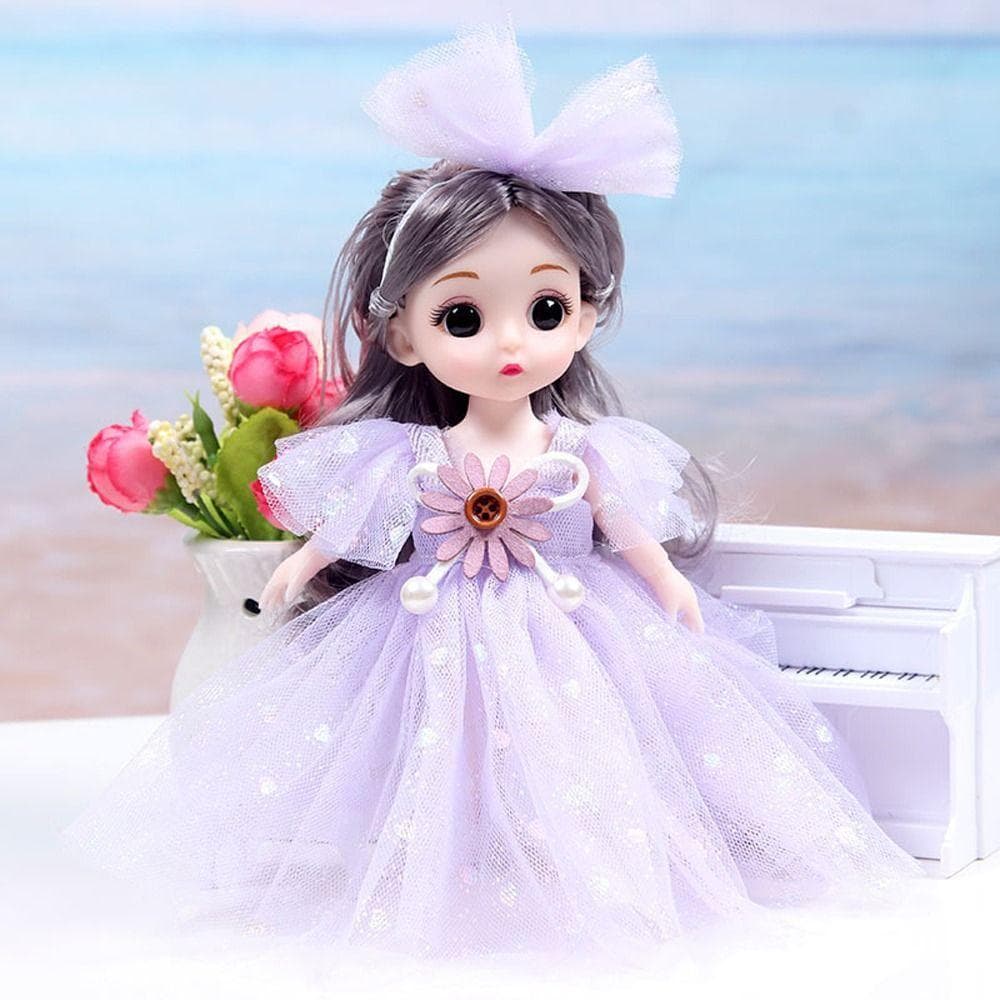 NEARVIO Meninas Boneca Princesa Bonecas Brinquedos Diy Brinquedo Mini Articulada Infantis Conjunto De