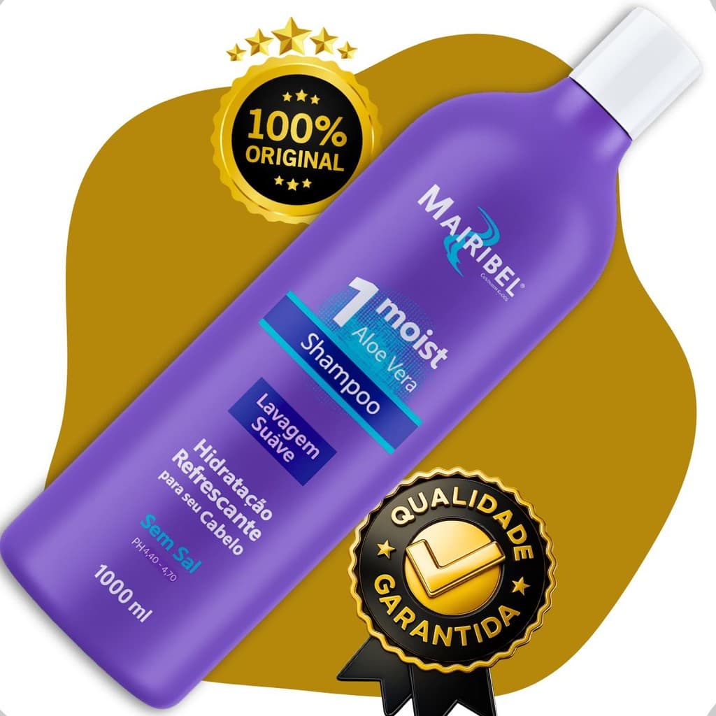 Shampoo Hidratante Moist Aloe Vera 1000 ml Mairibel Original