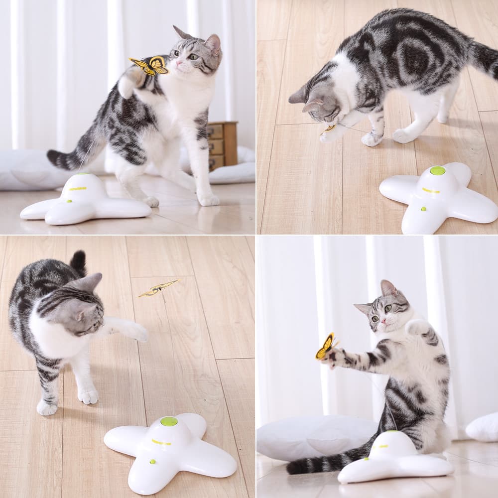 Gato piscando borboleta brinquedo provocando gato vara gato brinquedo interativo Pet gato brinquedo educativo gato brinq