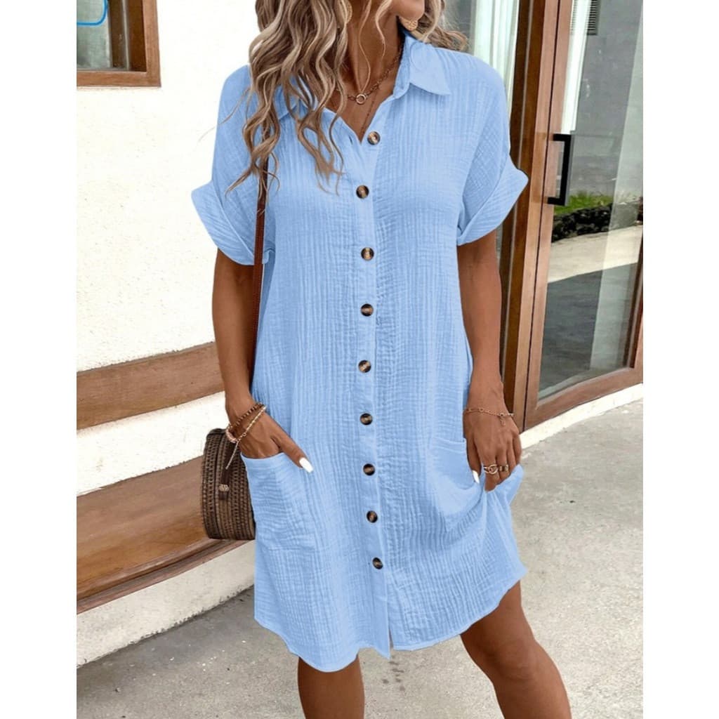 Vestido Feminino da FFHJTR, Vestidos de Manga Curta, Moda Feminina