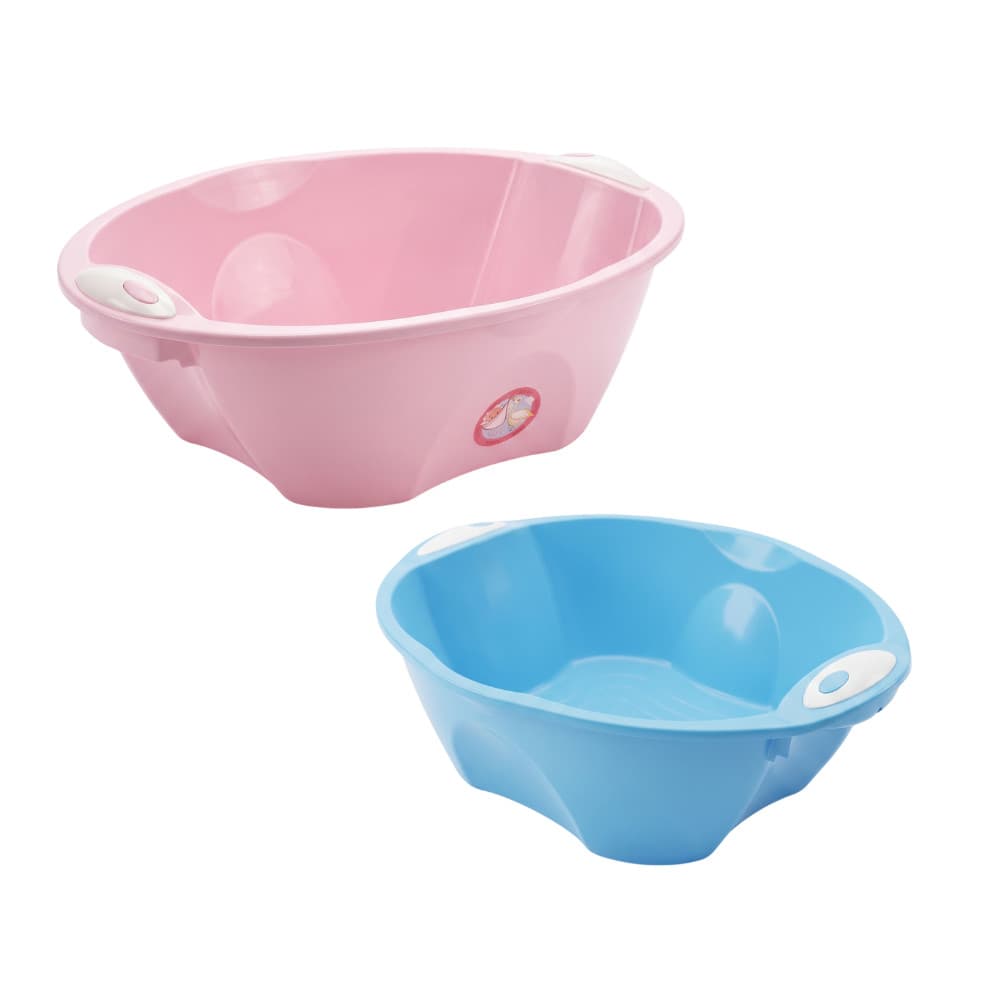 Banheira Infantil Com Alça Ergonômica 17.5 Litros Banho Seguro Bebê Atóxica Plástico Resistente Enxoval  BPA Free