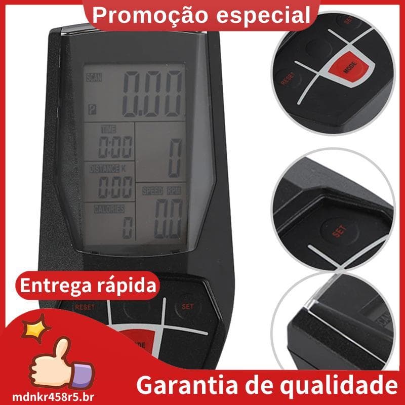 Bicicleta De Ciclismo Indoor E Ergométrica Monitor Velocímetro Estacionário De Computador Acessórios De Ginástica . mdnk