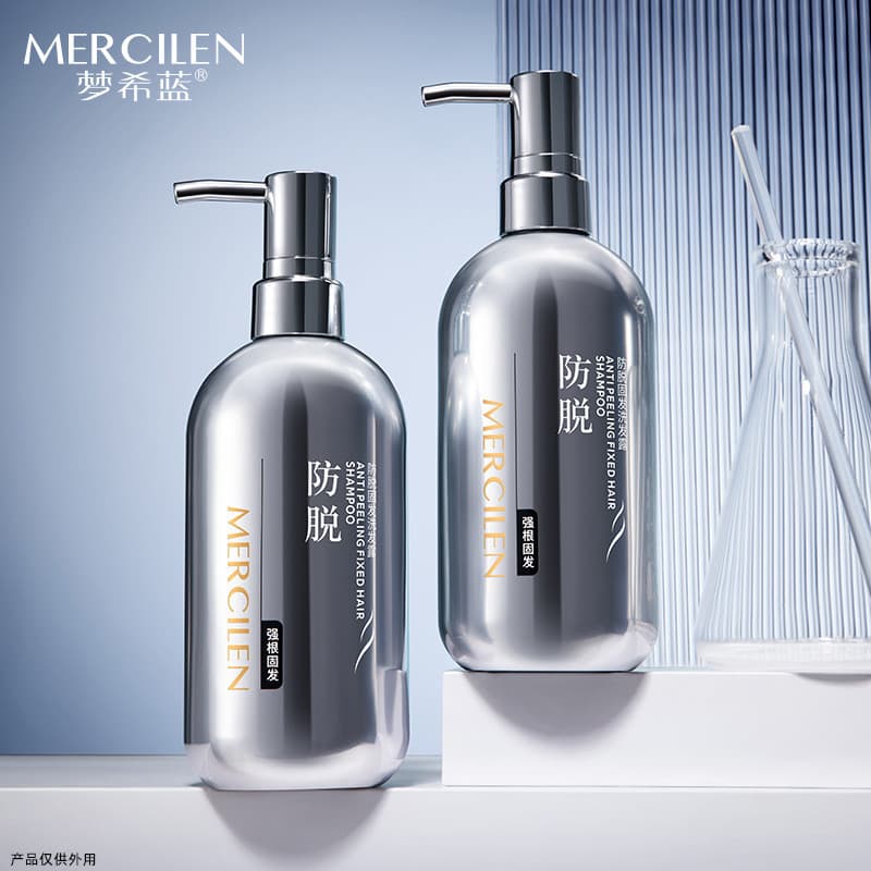 Men Mengxi Blue Anti-Losing Shampoo 500g Hidratante Limpeza Profunda Refrescante Controle de Óleo Shampoo para Cuidados 
