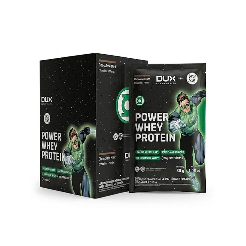 Power Whey Protein DC - 10 Sachês 30g Chocolate e Menta - Dux Nutrition