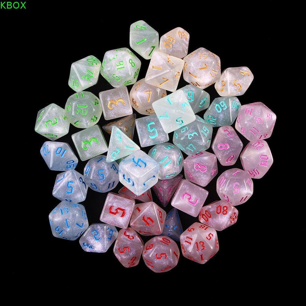 KBOX Dados Poliédricos Jogo De Mesa Jogos De Tabuleiro Brinquedo KTV Durável 7 Pçs/set De Festa Em Família