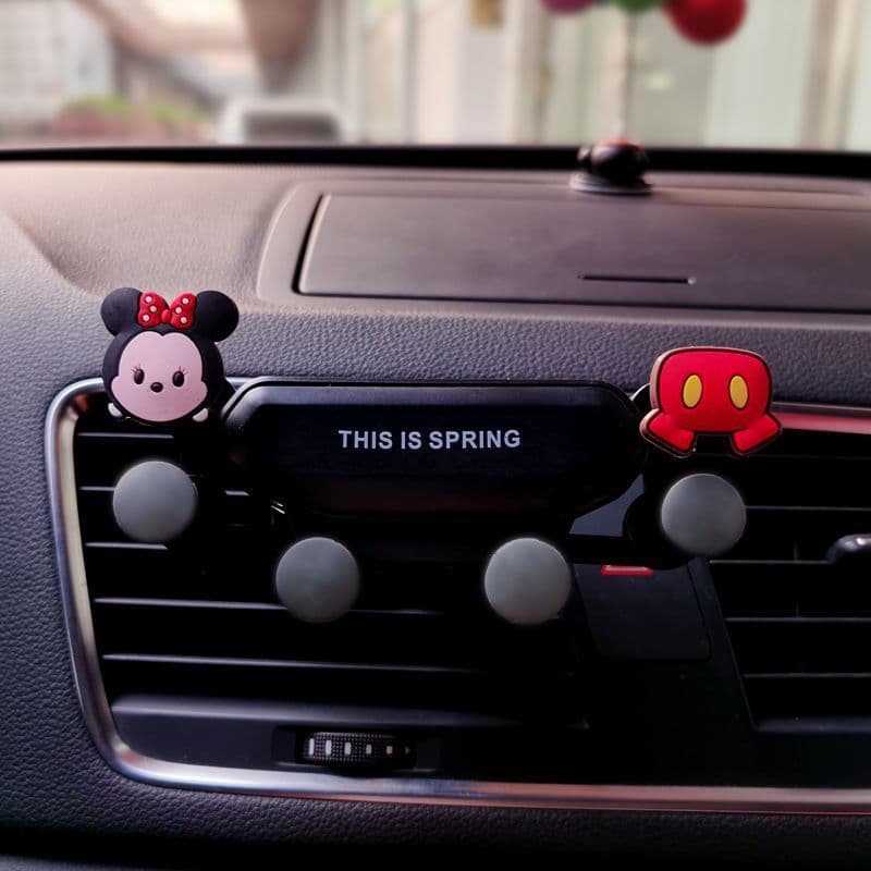 Suporte do telefone do carro saída de ar Snap-on gravidade universal assento de navegação universal dos desenhos animado
