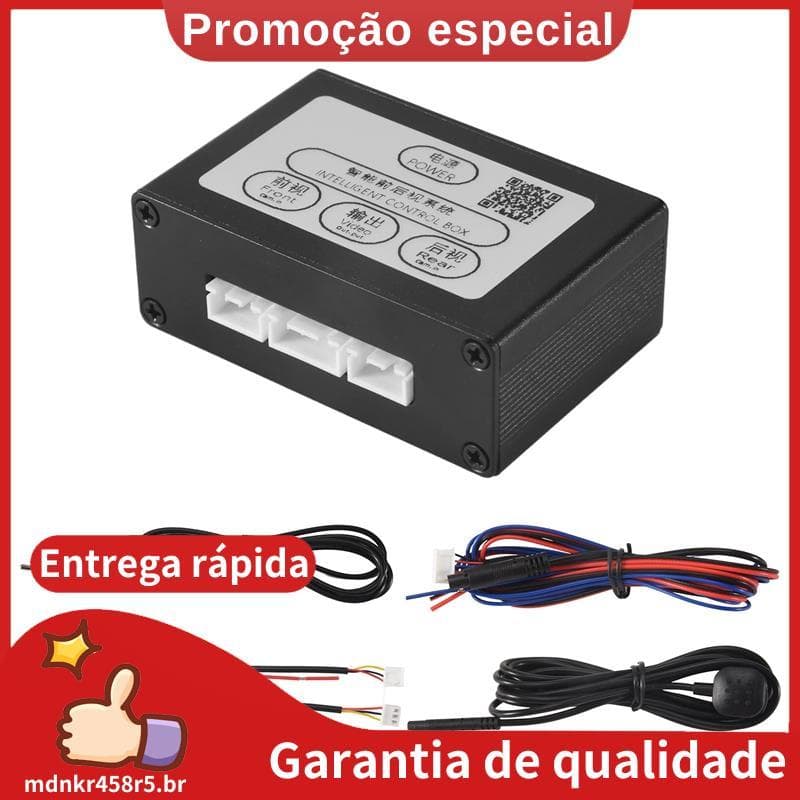 Câmera De Visão Frontal Do Carro Switcher Conversor De Estacionamento Frente Traseira Caixa De Controle De Canal De Inte