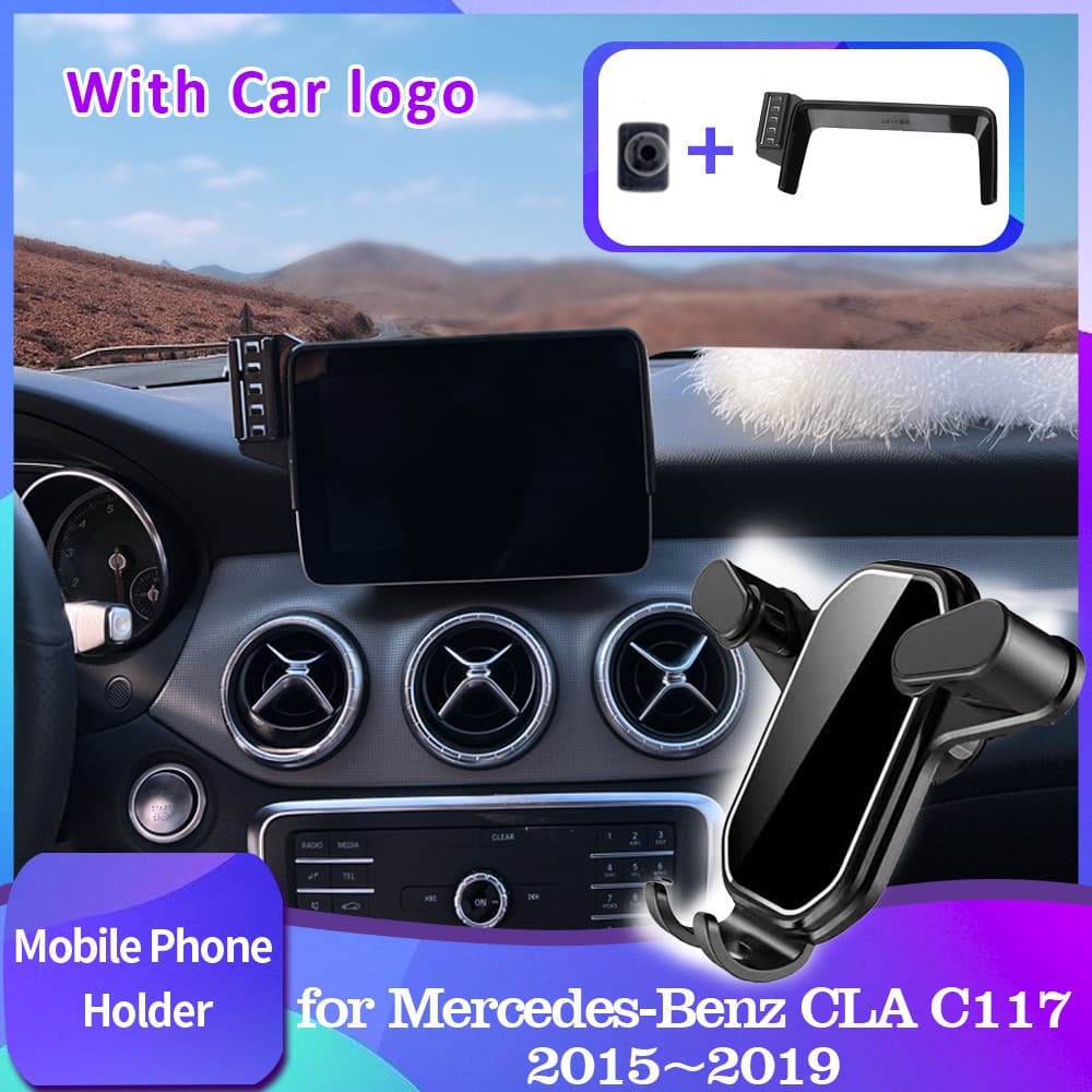 Para Mercedes-Benz CLA C117 180 200 220 2015 ~ 2019 Carro GPS Suporte Do Telefone Móvel De Ventilação De Ar Clipe Bandej