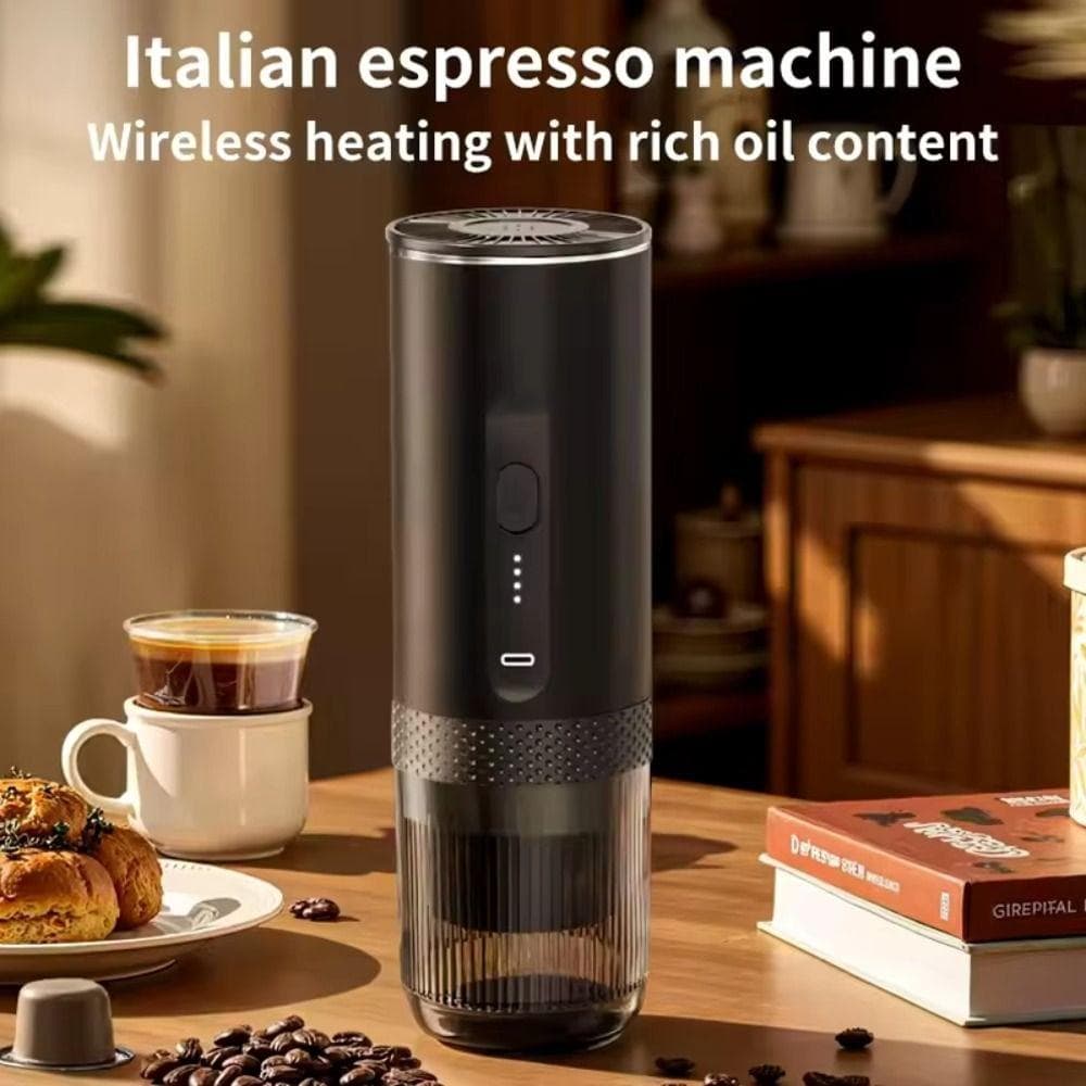 Cafeteira Elétrica , Café Expresso Portátil 2 Em 1 De 20 Barras | Sem Fio Multifuncional 7500mAh