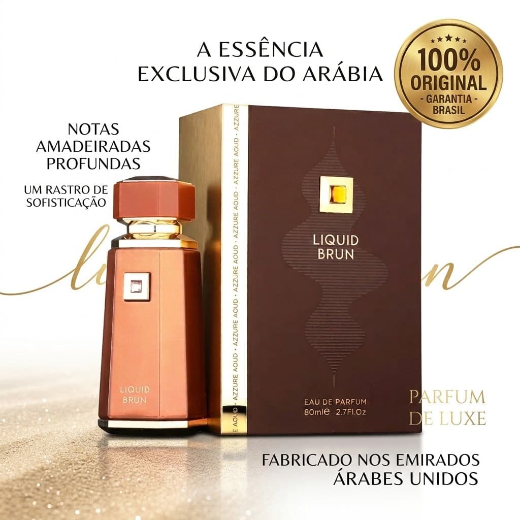 Perfume Masculino Importado Liquid Brun 100ml EDP Árabe Luxo Alta Fixação Envio Imediato