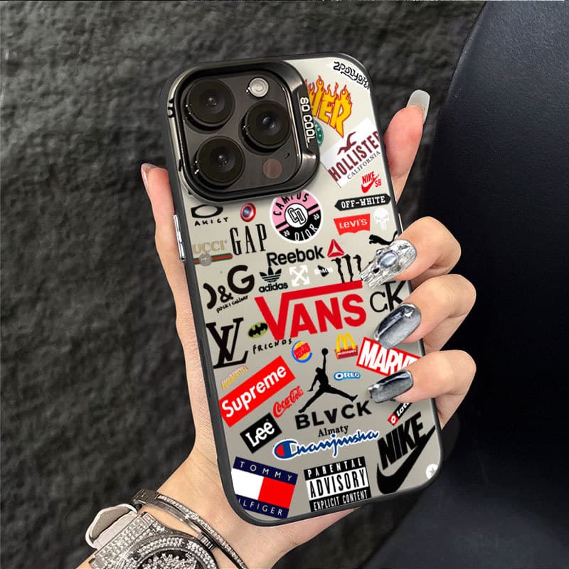 Moda Anticolisão Capinha para iPhone 18/17/16/15/14/13/12 Pro Max Normal capa de celular com colagem de grafite