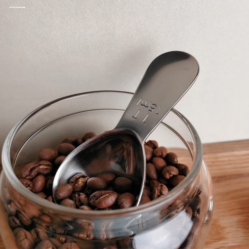 Aço inoxidável com escala colher de café leite em pó colher tempero colher de grãos de café em pó colher de medição cozi