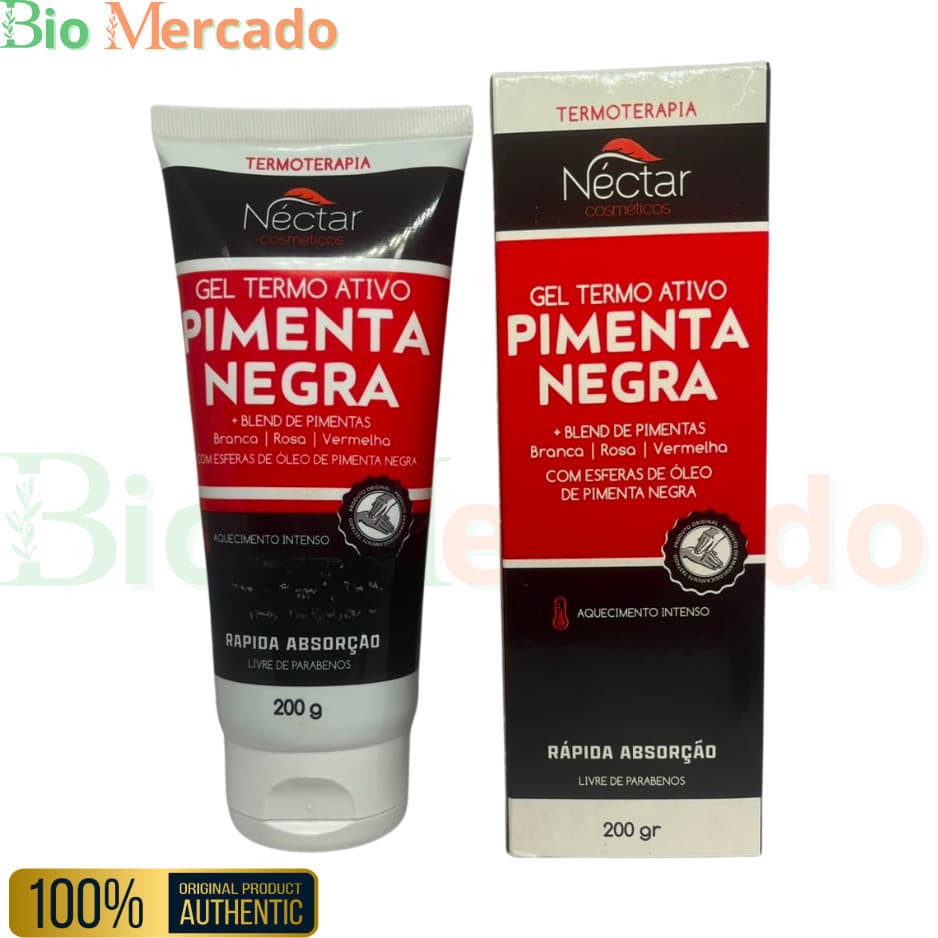 Kit 6 Gel Massageador Pimenta Negra 200g Néctar Cosméticos | Melhor Custo-Benefício