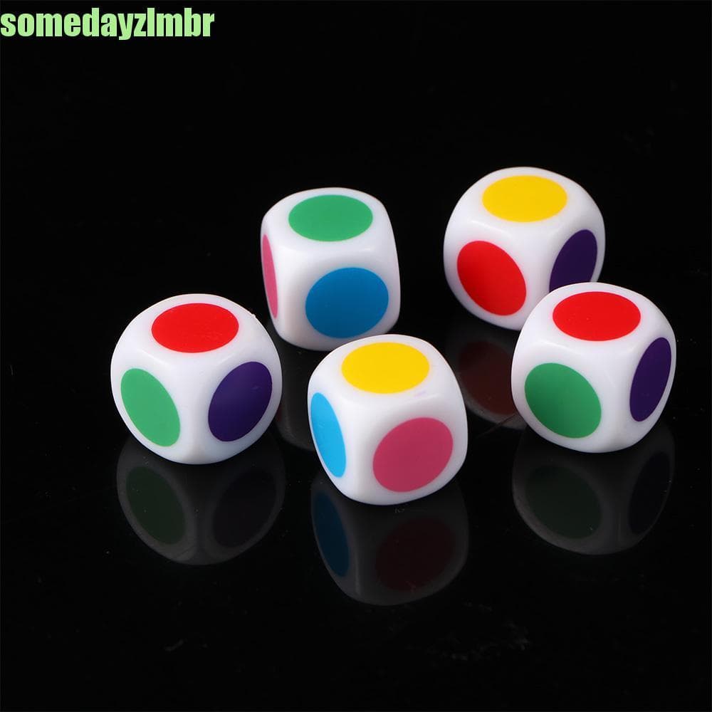 SOMEDAYZL0M Dices Família Brinquedos Educativos Acrílico Jogos De Mesa Jogo De Tabuleiro 5 Pçs/Lote Seis Lados
