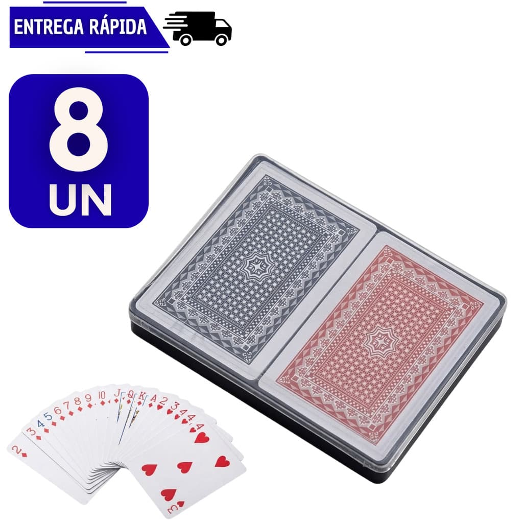 8 Baralho Duplo 54 Cartas Platisco Profissional Poker Jogos Família Amigos Diversão Truco A Prova Da agua Carta Jogo